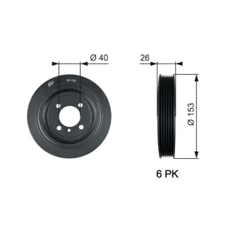 Шків ременя Gates TVD1129
