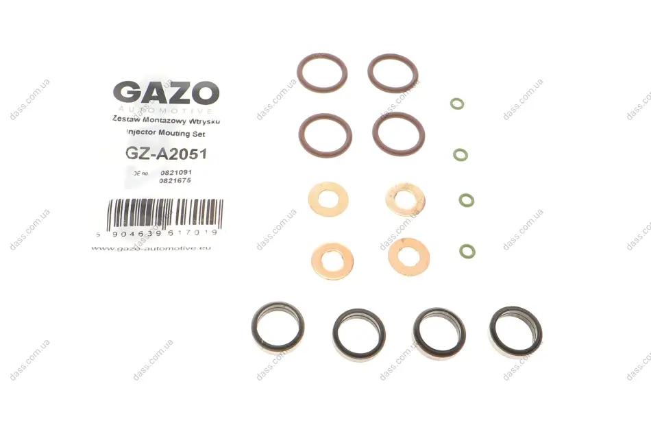 Ремкомплект форсунки Opel Astra G 2.0-2.2 DI 98-05 (к-к-т на 4шт) Gazo GZ-A2051 (фото 1)