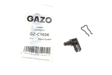 Штуцер шланга зливу Г-подібний (пласт.) (Bosch) Gazo GZ-C1036