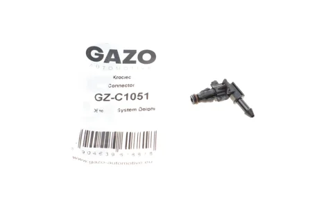 Штуцер шланга зливу Г-подібний (пласт.) (Delphi) Gazo GZ-C1051
