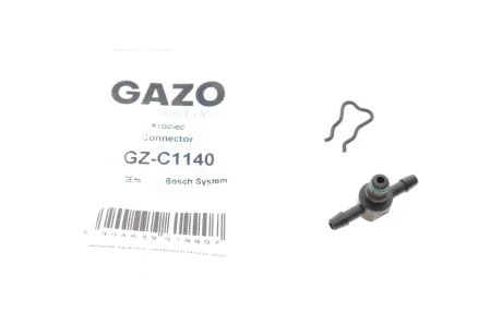 Штуцер шланга зливу Т-подібний (пласт.) (Bosch) (із захистом) Gazo GZ-C1140