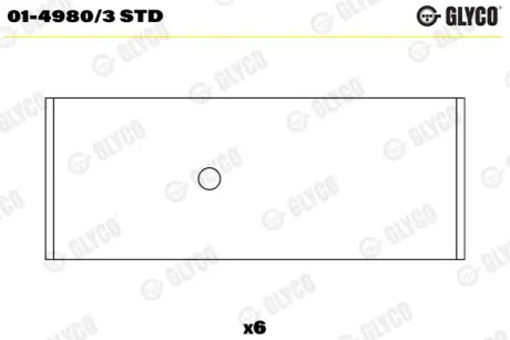 Комплект вкладишів двигуна Glyco 01-4980/3 STD