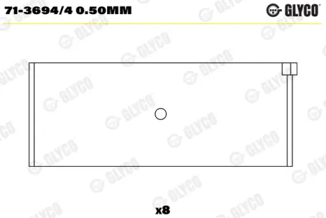 Пiдшипник шатуна (к-кт) Glyco 71-3694/4 0.50MM