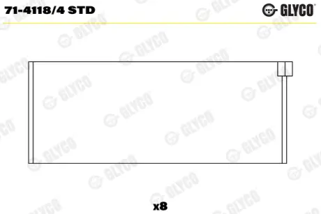 Пiдшипник шатуна (к-кт) Glyco 71-4118/4 STD