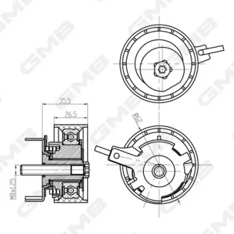 FORD Натяжной ролик Focus, Kuga, C-Max, 1,5-1,6EcoBoost GMB GTB1060