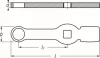 (EN) Ring-end wrench квадрат / 12-кутна, тип: пряме, довжина: 219 мм, 1 шт, до гальмівного затискача HAZET 2872SZ24 (фото 8)