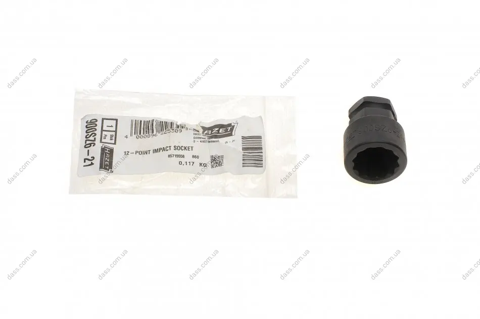 Головка торцева ударна 1/2" 21 мм 12-граней HAZET 900SZ6-21 (фото 1)