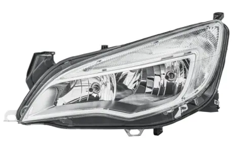 OPEL Фара основна галоген з лампами,мотором,H7/H7 W21/5W лів.Astra J 09- HELLA 1EG 010 011-311