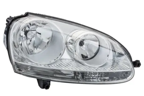 VW Фара основна галоген з мотором,без ламп H7/H7 PY21W W5W лів.Golf V,Jetta III 04- HELLA 1EG 247 007-571