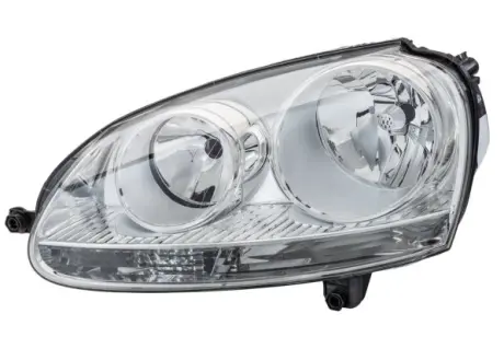 VW Фара основна галоген з мотором,без ламп H7/H7 PY21W W5W прав.Golf V,Jetta III 04- HELLA 1EG 247 007-581