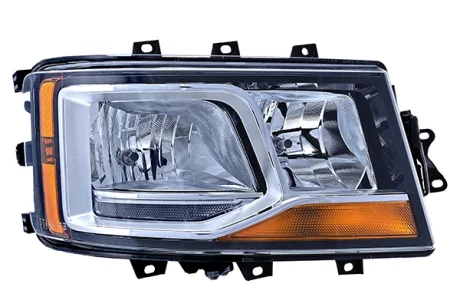 Фара прав (2*H7/H21W/LED, електричн, з мотором, включає денні ходові вогні, колір відбивача: хром) SCANIA G II, L, P II, R II, S 06.17- Hella 1EH014541061