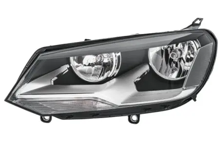 VW Фара основна галоген з мотором,з лампами H15 H7/H7 W5W WY21W лів.Touareg 10- HELLA 1EJ 010 328-211