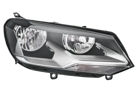 VW Фара основна галоген з мотором,з лампами H15 H7/H7 W5W WY21W прав.Touareg 10- HELLA 1EJ 010 328-221