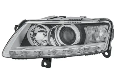 VW Фара основна Bi-Xenon з мотором,з лампами,без газоразр.лампи,без предвк.прибора D3S/H7 PY21W з денне.світлом лів.Audi A8 04- HELLA 1EL 009 925-511