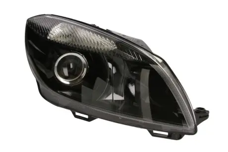 SKODA Фара основна Monte Carlo (черная) з мотором рег.H7 PY21W W5W прав.Fabia II,Roomster 10- HELLA 1EL 010 417-501