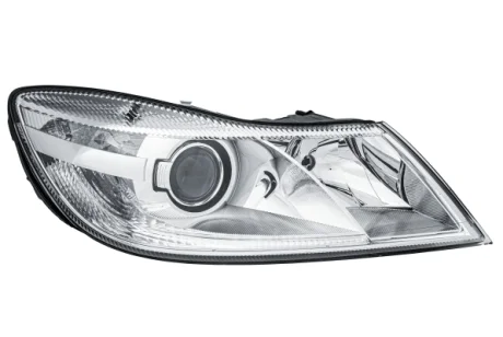 SKODA Фара основна Bi-Xenon з мотором,с предвкл.аппаратом,без газ.лампи D1S/H1 PY21W W5W прав.Octavia II 09 Hella 1ZL 247 052-321