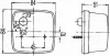 Ліхтар лів/прав CATERPILLAR 950G, 962G, 966G, 972G, M312, M313C, M315, M315C, M316C, M318, M318C, M320, M322C Hella 2BA003014011 (фото 3)