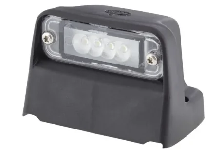 Підсвітка номерного знаку (LED, 24В, колір: чорн, колір скла: прозорий, 63x93мм, довжина провода: 500мм) Hella 2KA010278021