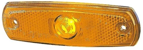 Габаритні ліхтарі Лів/Прав, Halogen, висота 11мм ширина 126мм глибина 38мм, болт/горизонтальне кріплення/кріплення вертикальне/для стелажної системи, 24В (IP5K9K) HELLA 2PS962964018