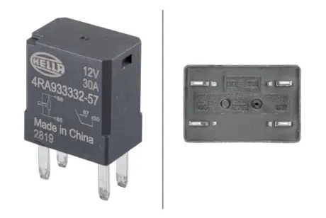 Реле (12V, 40A) BUICK LA CROSSE CHEVROLET AVEO, CRUZE, MALIBU, TRAX OPEL ADAM, AMPERA, AMPERA-E, ASTRA J, ASTRA J GTC, ASTRA K, CASCADA, CORSA E, CORSA E/HATCHBACK, INSIGNIA A 07.08- HELLA 4RA 933 332-571