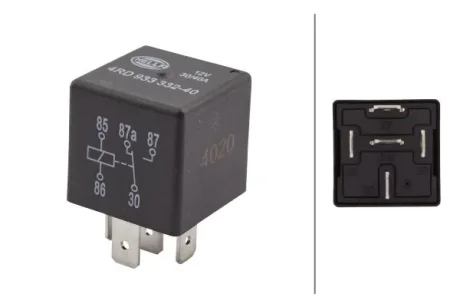 Реле робочого струму 12V, 30A/40A 5 пол Hella 4RD 933 332-401
