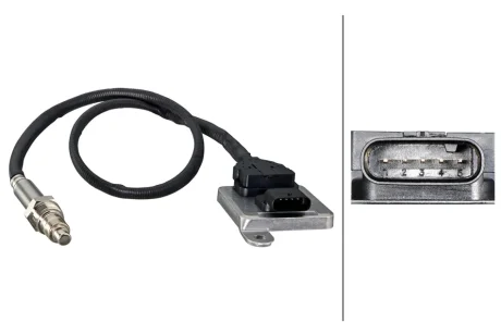 Датчик NOx MERCEDES C T-MODEL (S205), C (W205), E (A207), E (C207), E T-MODEL (S212), E (W212), GL (X164), GL (X166), GLE (W166), GLS (X166), M (W164), M (W166), R (W251 1.6D-3.0D 07.05-04.19 Hella 6PN358307191