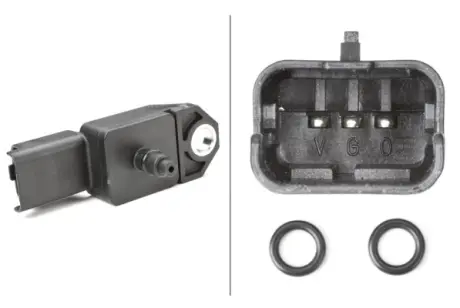 CITROEN Датчик тиску наддува Berlingo 08-,C2/3/4/5,Jumpy,Fiat Scudo,Ford C-Max,Fiesta VI,Focus II,Kuga,Mazda,Peugeot,Suzuki,Volvo 1.6/2.0HDI/TDCi HELLA 6PP 009 400-521