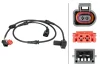VW датчик ABS передн. Passat, Audi A4/6 94-, LT28-46 2.3 Hella 6PU 012 806-841 (фото 1)