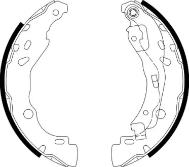 RENAULT Щеки гальмівні Clio II, Logan, Nissan Micra IV, Note (система BOSCH!) Hella 8DB 355 002-641