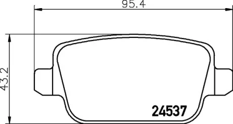 FORD гальмівні колодки дискові задн. (з пластинами) Mondeo 06- VOLVO S80 Hella 8DB 355 025-371
