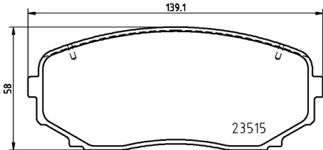 HELLA MITSUBISHI колодки гальм. передн. PAJERO SPORT III 15- Hella 8DB 355 037-911