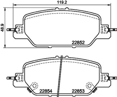 Тормозные колодки HELLA 8DB 355 039-191