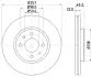 PRO FIAT гальмівний диск передн. Doblo 1.6, Stilo CITROEN Nemo HELLA 8DD 355 103-971 (фото 4)