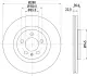 PRO AUDI диск гальмівний перед. (вентил.) A3, VW Golf 4 SKODA Octavia SEAT (280*22) HELLA 8DD 355 105-381 (фото 4)