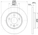 PRO VW гальмівний диск заднії T4 1/96- HELLA 8DD 355 105-611 (фото 4)