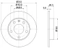 AUDI гальмівний диск задн. 80 B4 93-, A4 B6 01-, COUPE B3 90 Hella 8DD 355 107-541 (фото 4)