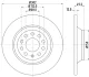 VW гальмівний диск задн AUDI A6 2.0i 2.4i 2.7TDI 2.8FSI 3.0i 05- (302*11.7) Hella 8DD 355 111-181 (фото 4)