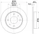 PRO MITSUBISHI гальмівний диск задн. COLT CZC VI 1.5 06, COLT VI 1.1, 1.3, 1.5 04-, SMART HELLA 8DD 355 111-531 (фото 4)