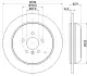 PRO DB гальмівний диск заднії W164, W251 HELLA 8DD 355 113-211 (фото 4)