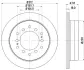 PRO TOYOTA гальмівний диск задн. LandCruiser Prado 02- HELLA 8DD 355 114-861 (фото 1)