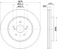 TOYOTA гальмівний диск передн. Lexus RX 03 Hella 8DD 355 114-981 (фото 4)