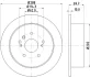 TOYOTA гальмівний диск задн. Lexus RX 03 Hella 8DD 355 114-991 (фото 4)