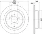 PRO LAND ROVER диск гальмівний задн. Discovery III, Range Rover III 02- HELLA 8DD 355 115-291 (фото 4)