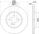 PRO BMW диск гальмівний передній Mini One, Cooper, Clubman 01- HELLA 8DD 355 115-871 (фото 4)