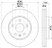PRO OPEL диск гальмівний передн.Insignia 08- HELLA 8DD 355 116-031 (фото 1)