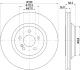 PRO DB гальмівний диск задн. W221, C216 HELLA 8DD 355 116-281 (фото 4)
