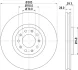 PRO ALFA ROMEO гальмівний диск передн. GIULIETTA 2.0 10-, SPIDER 2.0 09-, 2.2 06- HELLA 8DD 355 116-631 (фото 4)
