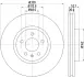 PRO VW диск гальмівний переднії 320mm Audi A4/A5/A6/Q5 08- HELLA 8DD 355 117-191 (фото 4)
