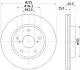 PRO LEXUS гальмівний диск передн. HS 250h, TOYOTA RAV 4 III, RAV 4 IV HELLA 8DD 355 117-361 (фото 4)