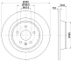 FORD гальмівний диск задн. Galaxy, Kuga I, Mondeo IV, S-Max, LandRover 07 Hella 8DD 355 118-841 (фото 4)